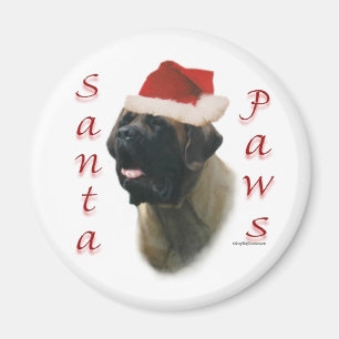Mastiff (apricot2) Santa Paws Magnet