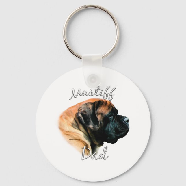 Mastiff (apricot) Dad 2 Keychain (Front)