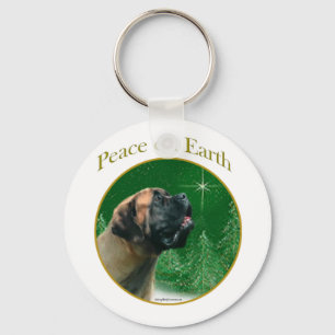 Mastiff (apricot) Peace Keychain