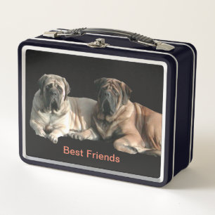 Mastiff Best Friends Metall Brotdose Metal Lunch Box