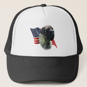 Mastiff (brindle) Flag Trucker Hat