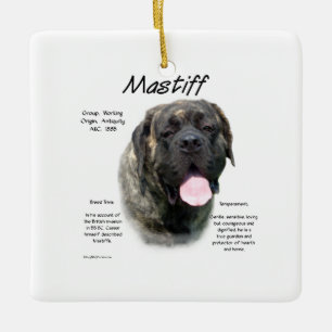 Mastiff (brindle) History Design Ceramic Ornament