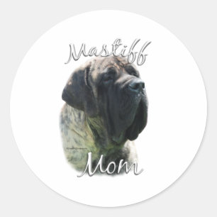 Mastiff (brindle) Mom 2 Classic Round Sticker
