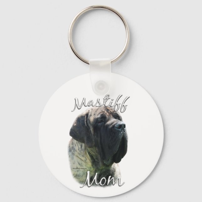 Mastiff (brindle) Mom 2 Keychain (Front)