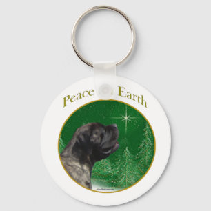 Mastiff (brindle) Peace Keychain