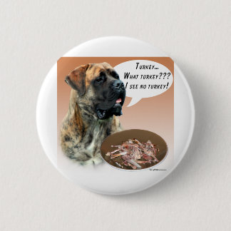 Mastiff (brindle) Turkey 2 Inch Round Button