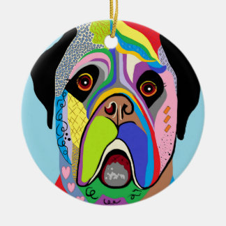 Mastiff Ceramic Ornament