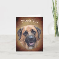 Mastiff Chien Carte de remerciements personnalisab