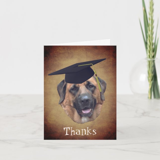 Mastiff Chien dans la Carte de remerciements de la (Devant)
