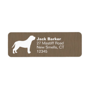 Mastiff Chien de race Silhouette Adresse de retour