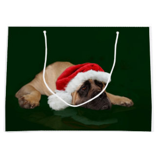 Mastiff Christmas Large Gift Bag
