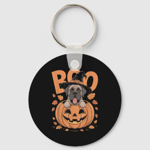 Mastiff Costume On Pumpkin Halloween Mastiff  Keychain