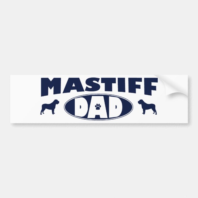 Mastiff Dad Bumper Sticker (Front)