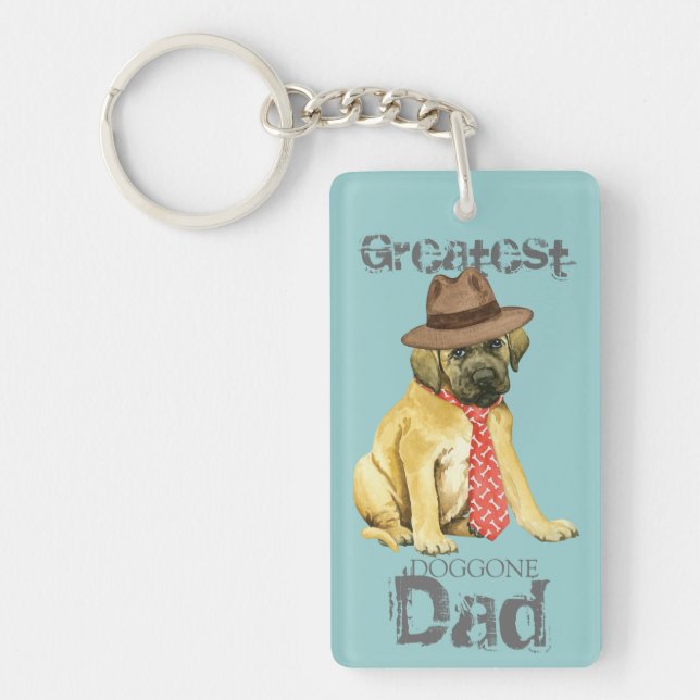 Mastiff Dad Keychain (Front)