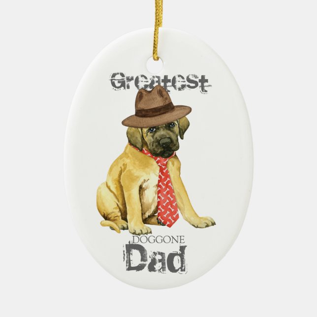 Mastiff Dad Ornament (Front)