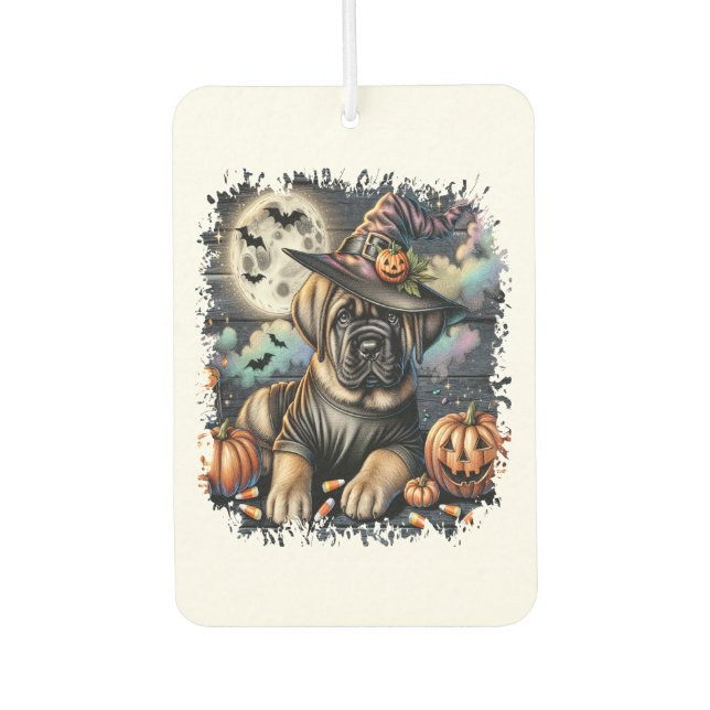 Mastiff Dog Halloween Square Air Freshener (Front)