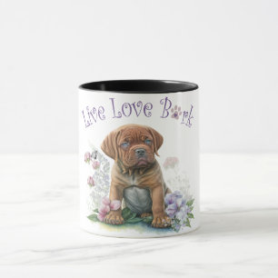 Mastiff Dog Mom Floral Mug