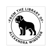 Mastiff Dog Standing Sil Library Book Name