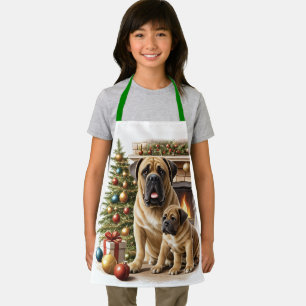 Mastiff englische Dogge Christmas Apron
