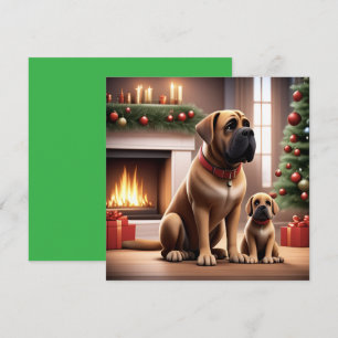 Mastiff englische Dogge Christmas Invitation