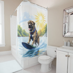 Mastiff englische Dogge im See
