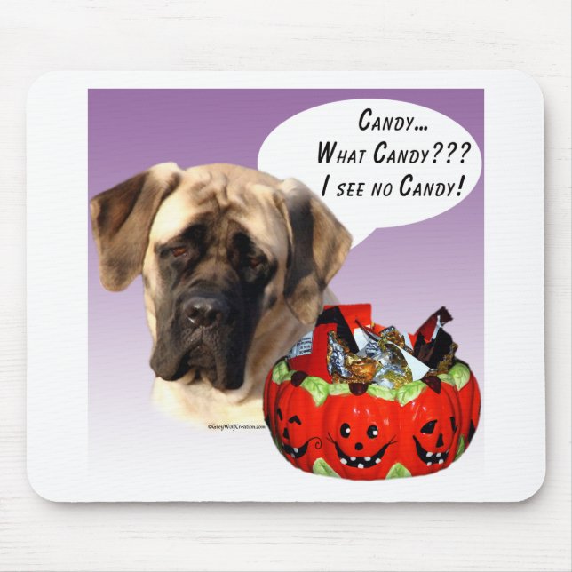 Mastiff (fawn) Halloween Candy Mouse Pad (Front)