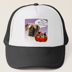 Mastiff (fawn) Halloween Candy Trucker Hat