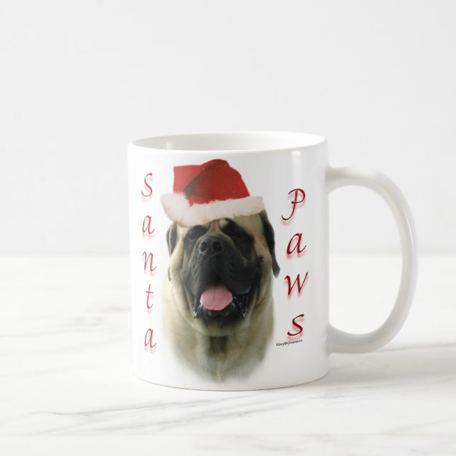 Mastiff (fawn) Santa Paws Coffee Mug (Right)
