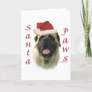 Mastiff (fawn) Santa Paws Holiday Card