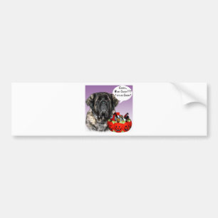Mastiff (fluffy) Halloween Candy Bumper Sticker
