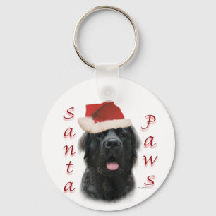 Mastiff (fluffy) Santa Paws Keychain