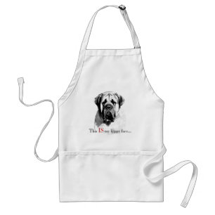 Mastiff Happy Face Apron