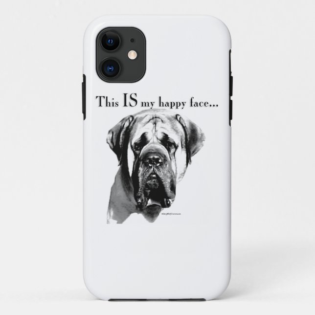 Mastiff Happy Face Case-Mate iPhone Case (Back)