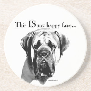 Mastiff Happy Face Coaster