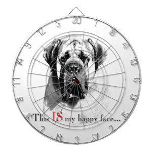 Mastiff Happy Face Dartboard