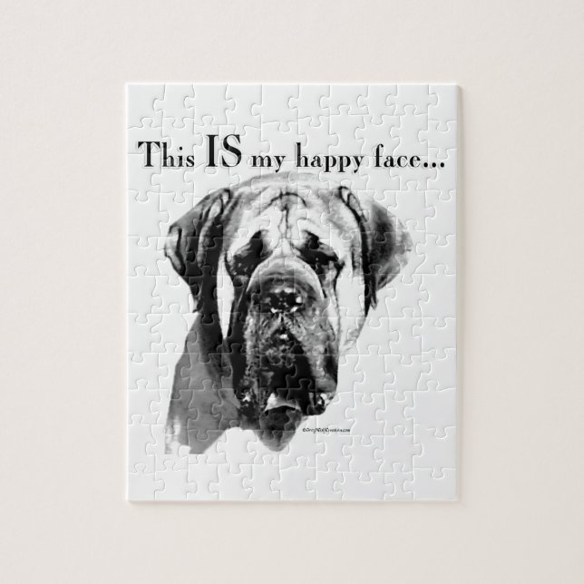 Mastiff Happy Face Jigsaw Puzzle (Vertical)