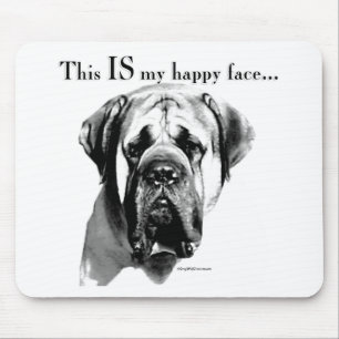 Mastiff Happy Face Mouse Pad