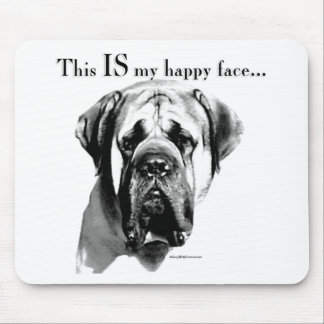 Mastiff Happy Face Mouse Pad
