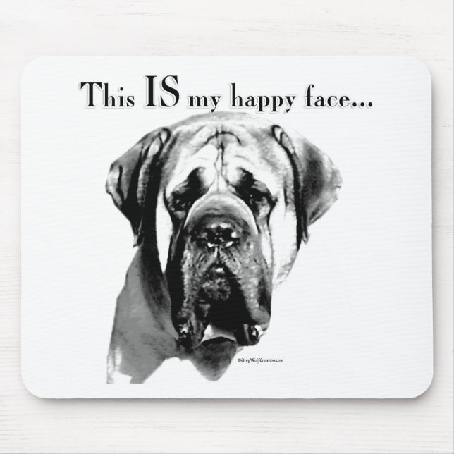Mastiff Happy Face Mouse Pad (Front)