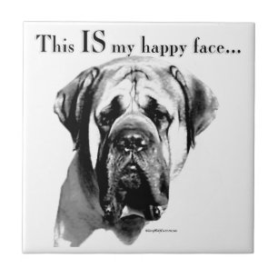 Mastiff Happy Face Tile