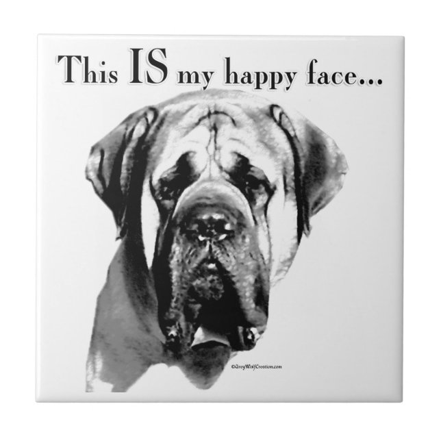 Mastiff Happy Face Tile (Front)