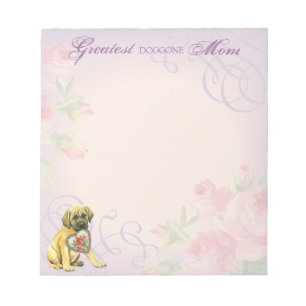 Mastiff Hearts Mom Notepad