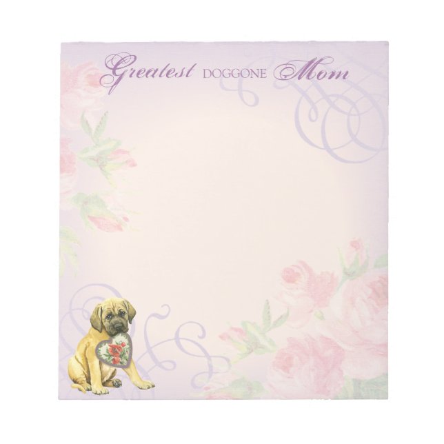 Mastiff Hearts Mom Notepad (Front)