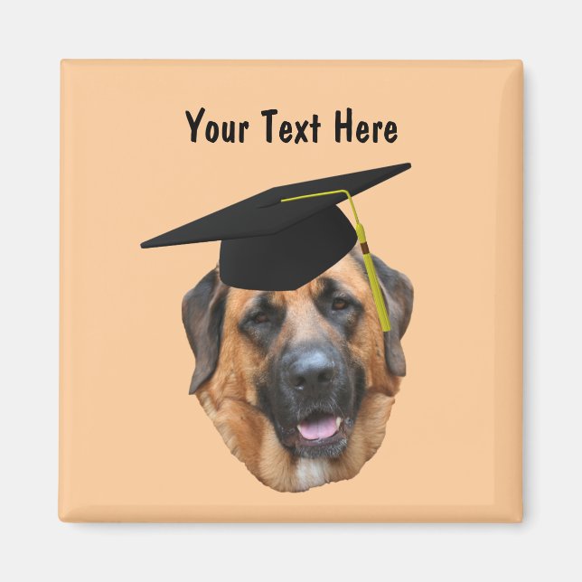 Mastiff In Graduation Cap Funny Dog Magnet (Front)