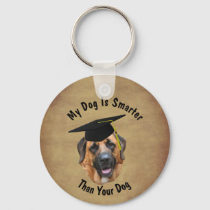 Mastiff My Dog Is Smarter Than Your Dog Funny Keychain
