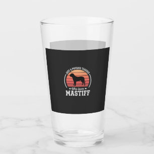 Mastiff Physics Teacher Dog Lover Glass