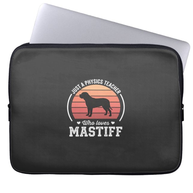 Mastiff Physics Teacher Dog Lover Laptop Sleeve (Front)