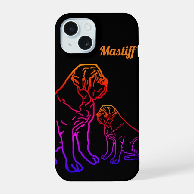 Mastiff Pilou iPhone 15 Case (Back)
