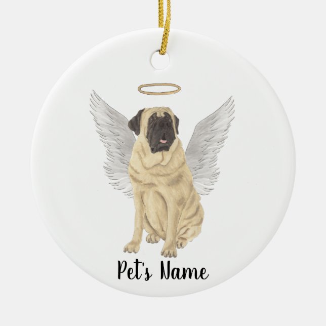 Mastiff Sympathy Memorial Ceramic Ornament (Front)