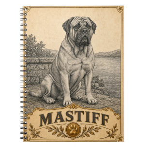 Mastiff, Vintage Heritage Dog Notebook